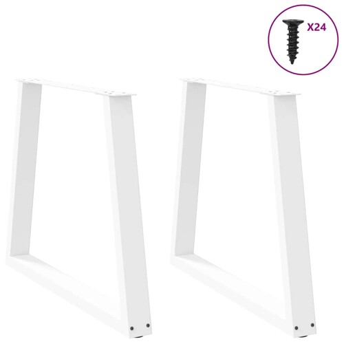 Noge blagovaonskog stola V-oblika 2 kom bijele 80x(72-73,3) cm - NOVO