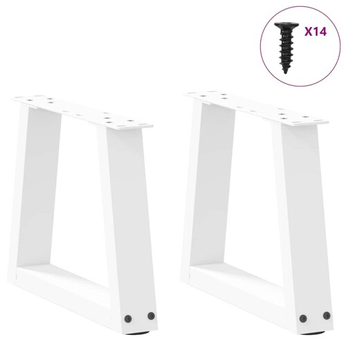 Noge za blagovaonski stol V-oblika 2 kom bijele 40x(30-31,3) cm - NOVO