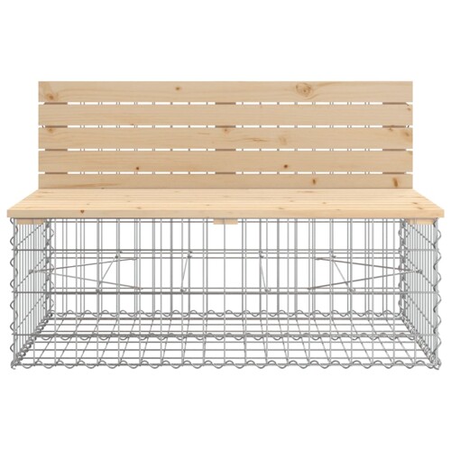 Vrtna klupa s gabionskim dizajnom 103x70x65 cm masivna borovina - NOVO