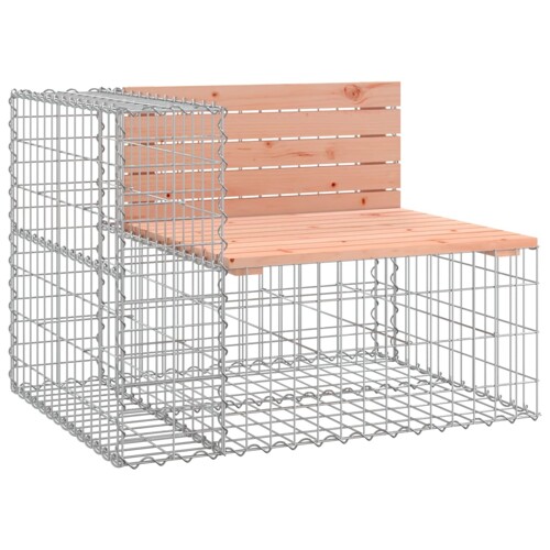 Vrtna klupa s gabionskim dizajnom 287x71x65,5 cm drvo duglazije - NOVO