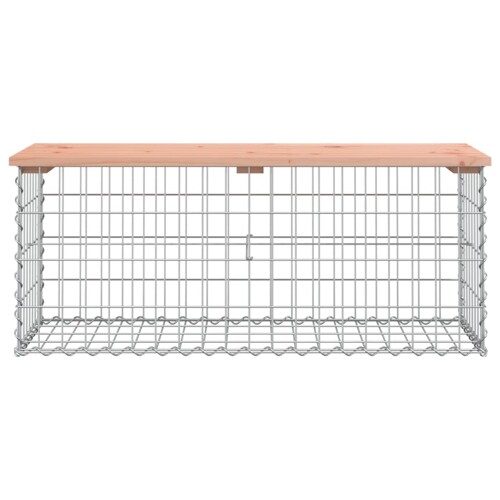 Vrtna klupa s gabionskim dizajnom 103x44x42 cm drvo duglazije - NOVO