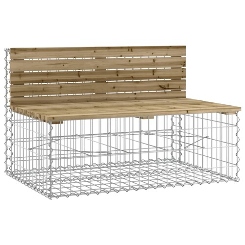 Vrtna klupa s gabionskim dizajnom 103 x 70 x 65 cm od borovine - NOVO
