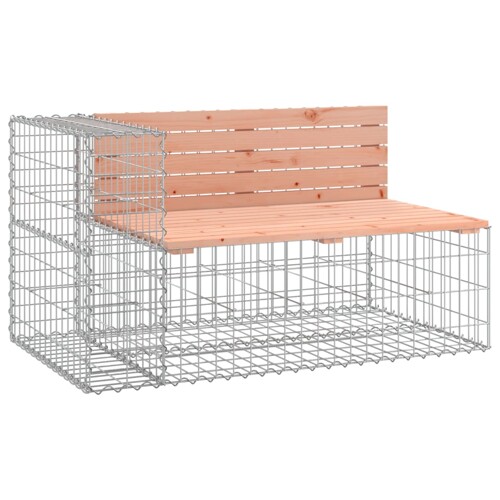 Vrtna klupa s gabionskim dizajnom 347x71x65,5 cm drvo duglazije - NOVO