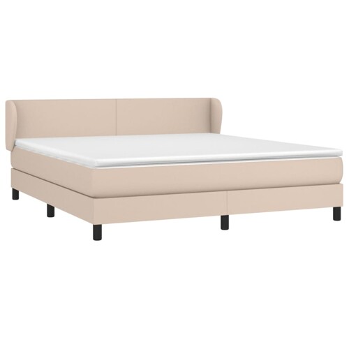 Krevet box spring s madracem cappuccino 180x200 cm umjetna koža - NOVO