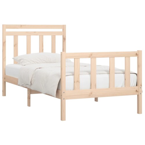 Okvir za krevet od masivne borovine 100 x 200 cm - NOVO
