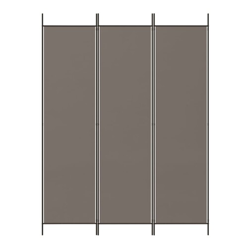 Sobna pregrada s 3 panela antracit 150 x 220 cm od tkanine - NOVO