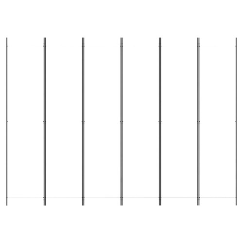 Sobna pregrada s 6 panela bijela 300 x 220 cm od tkanine - NOVO