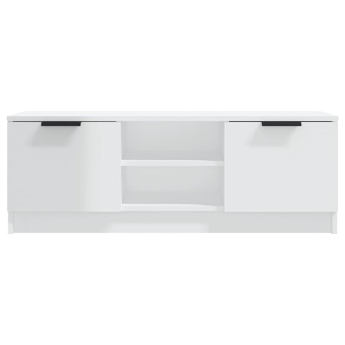 TV ormarić sjajni bijeli 102x35x36,5 cm konstruirano drvo - NOVO