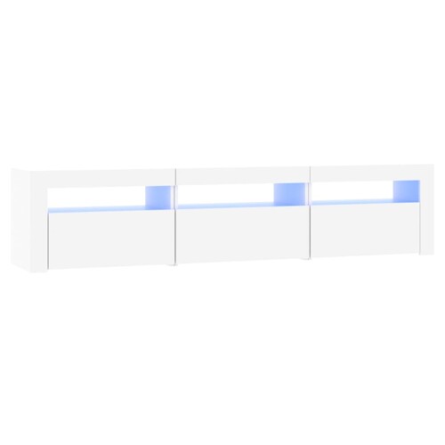 TV ormarić s LED svjetlima bijeli 180 x 35 x 40 cm - NOVO