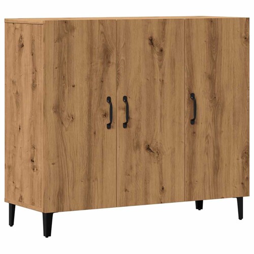 Komoda boja hrasta artisana 90 x 34 x 80 cm konstruirano drvo - NOVO