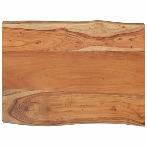 Stolna ploča 80x60x2,5 cm pravokutna bagremovo drvo živi rub - NOVO