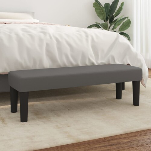vidaXL Klupa sivi 100x30x30 cm od umjetne kože