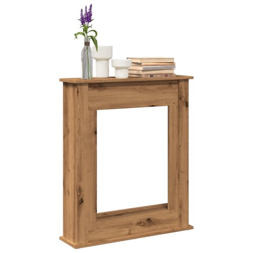 vidaXL Okvir za kamin boja hrasta 75x20x87,5 cm od konstruiranog drva