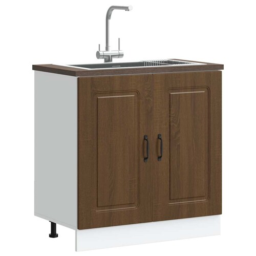vidaXL Donji ormarić za sudoper Kalmar boja hrasta 80x46x81,5cm drveni