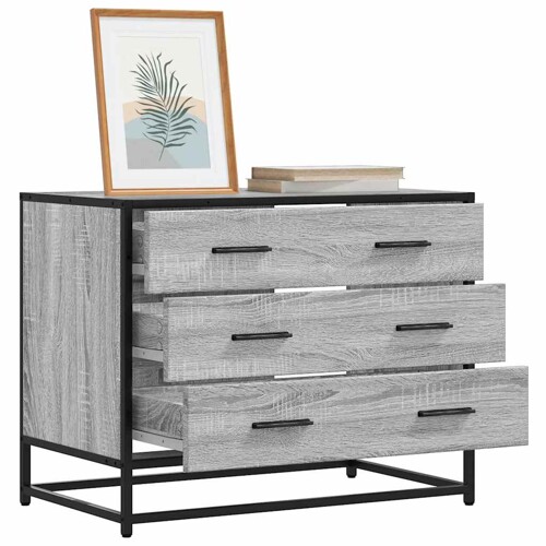 vidaXL Ormarić s ladicama Siva Sonoma 70x41x56 cm Konstruirano drvo