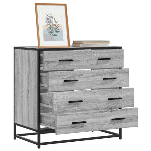 vidaXL Ormarić s ladicama Siva Sonoma 70x41x70 cm Konstruirano drvo