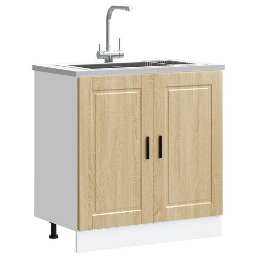 vidaXL Donji ormarić za sudoper Porto boja hrasta 80x46x81,5 cm drveni
