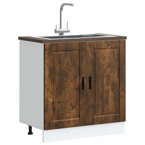 vidaXL Donji ormarić za sudoper Porto boja hrasta 80x46x81,5 cm drveni