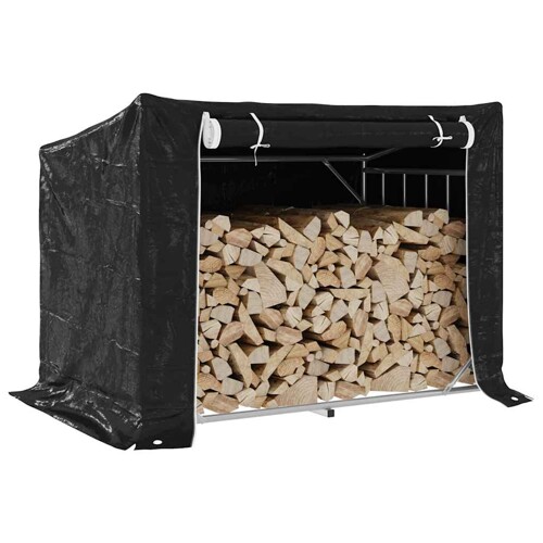 vidaXL Stalak za drva za ogrjev s kišnom navlakom 150,5x100,5x110,5 cm