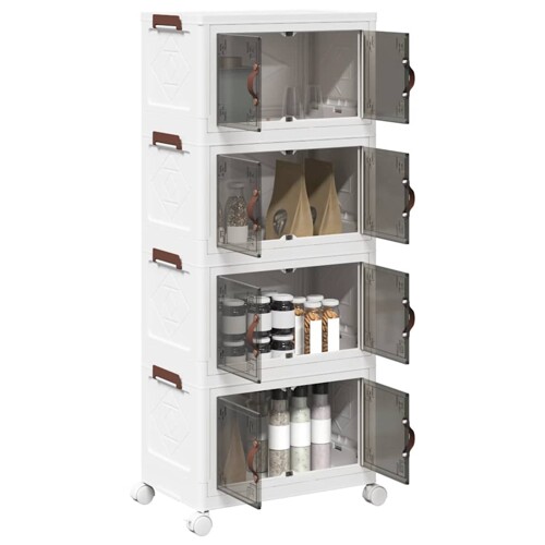 vidaXL Složiva kutija za pohranu kotačima 4nivoa 28 L 48x29,5x112,5 cm