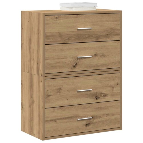 vidaXL Ormari s 2 ladice 2 kom boja hrast 60x31x40cm konstruirano drvo