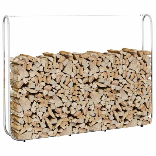 vidaXL Stalak za drva za ogrjev 200x25x150 cm Pocinčani čelik