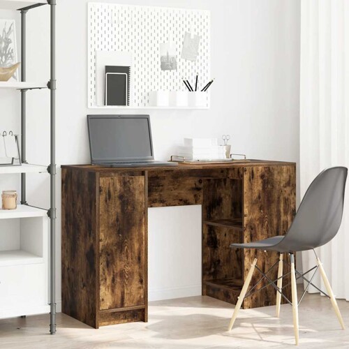 vidaXL Stol dimljeni hrast 120x42x76 cm konstruirano drvo