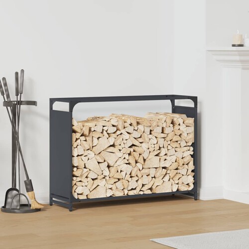 vidaXL Stalak za drva antracit 90x28x65 cm hladno valjani čelik