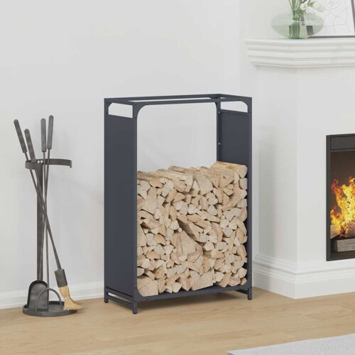 vidaXL Stalak za drva antracit 60x28x90 cm Hladno valjani čelik