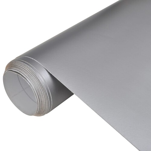 vidaXL Folija za automobil mat srebrna 100 x 150 cm