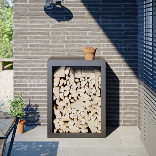 vidaXL Stalak za drva za ogrjev antracit 60x40x80 cm čelični