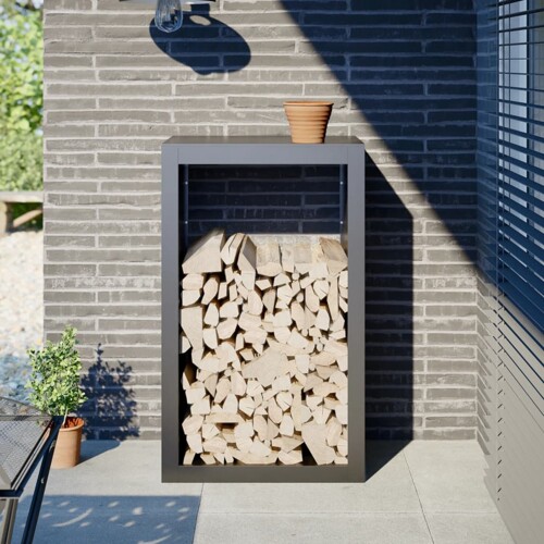 vidaXL Stalak za drva za ogrjev antracit 60x40x100 cm čelični