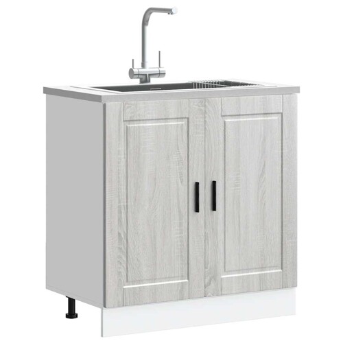 vidaXL Donji ormarić za sudoper Porto siva sonome 80x46x81,5 cm drveni
