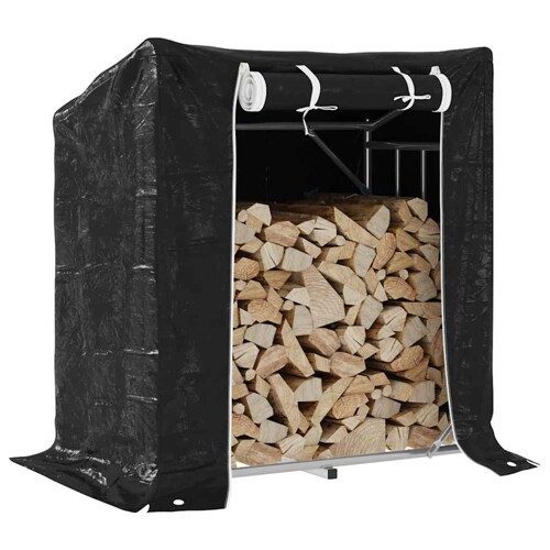 vidaXL Stalak za drva za ogrjev s kišnom navlakom 101x61x110,5 cm