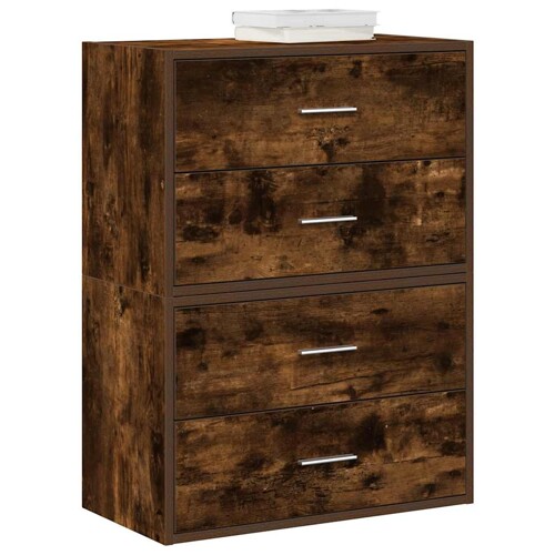 vidaXL Ormari s 2 ladice 2 kom boja hrast 60x31x40cm konstruirano drvo