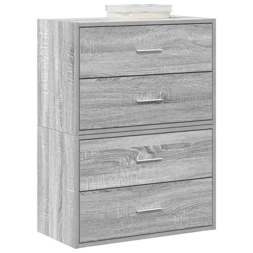vidaXL Ormari s 2 ladice 2 kom boja hrast 60x31x40cm konstruirano drvo