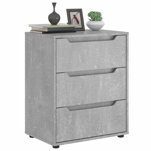 vidaXL Komoda VISNES beton siva 60x40x73 cm konstruirano drvo