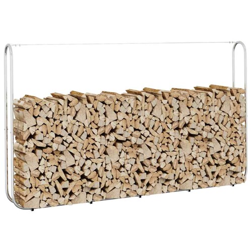 vidaXL Stalak za drva za ogrjev 250x25x150 cm Pocinčani čelik