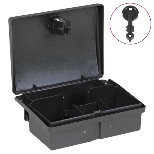 vidaXL Zamke za miševe 10 kom crne 13x10x4 cm
