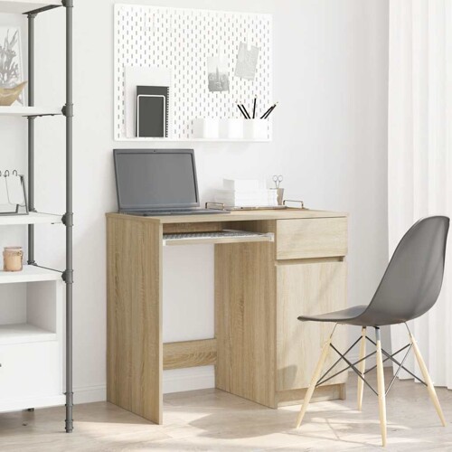 vidaXL Radni stol sonoma hrast 86x49x76 cm konstruirano drvo