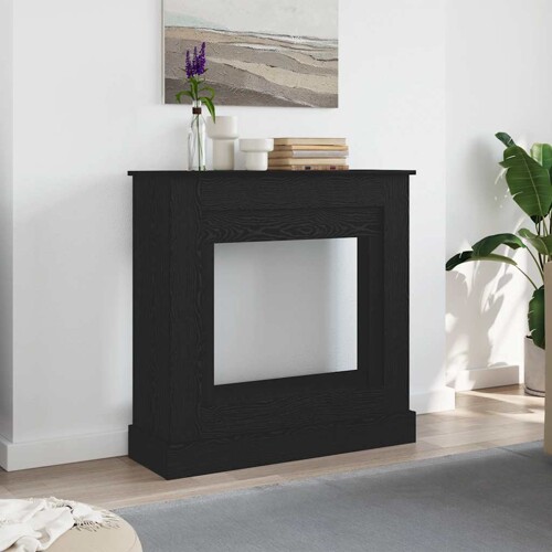 vidaXL Okvir kamina crni hrast 90x30x90 cm izrađeno drvo