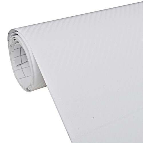 vidaXL Folija za automobil 3D bijela 100 x 150 cm