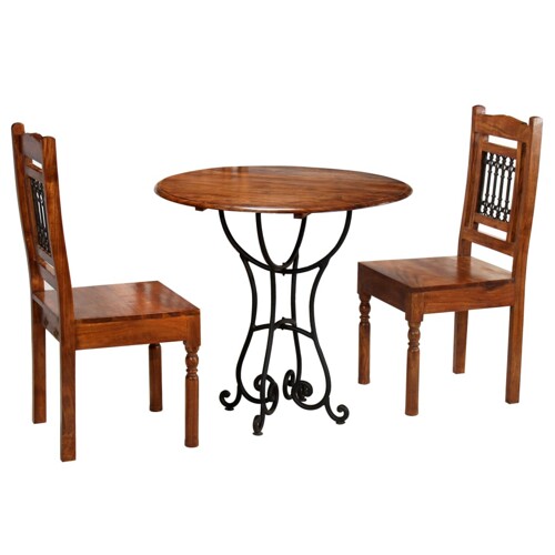 vidaXL 3-dijelni bistro set od masivnog bagremovog drva