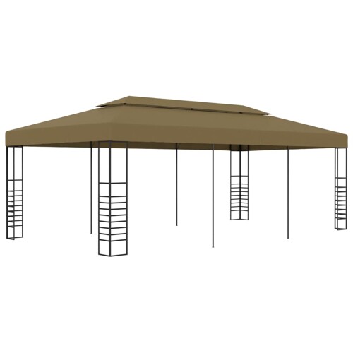vidaXL Vrtna sjenica 6 x 3 x 2,7 smeđe-siva 180 g/m²