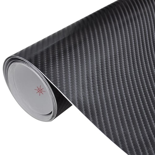 vidaXL Folija za automobil 4D crna 100 x 150 cm