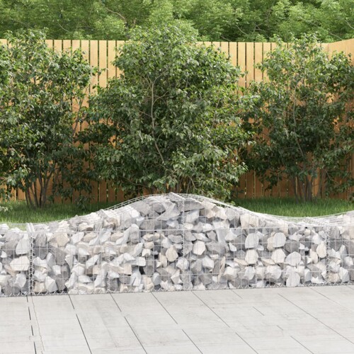 vidaXL Lučne gabionske košare 13 kom 200x50x40/60 cm pocinčano željezo