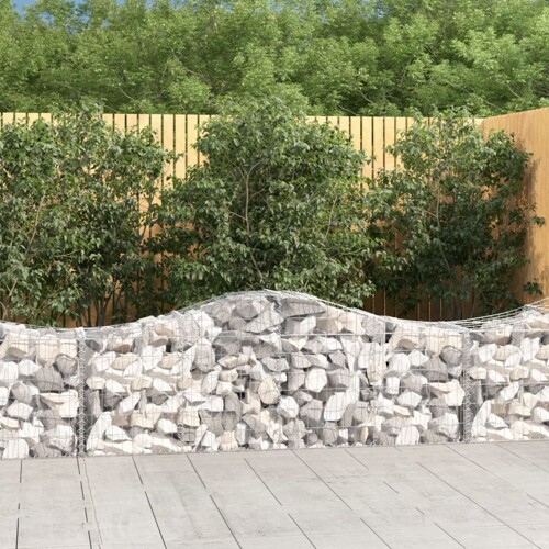vidaXL Lučne gabionske košare 20 kom 200x50x60/80 cm pocinčano željezo
