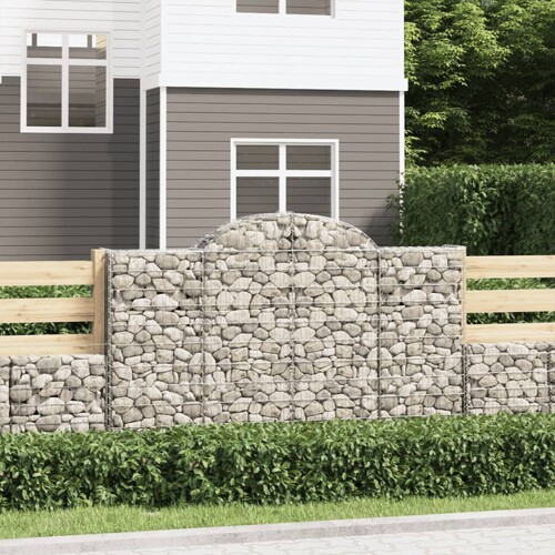 vidaXL Lučne gabionske košare 18kom 200x50x120/140cm pocinčano željezo