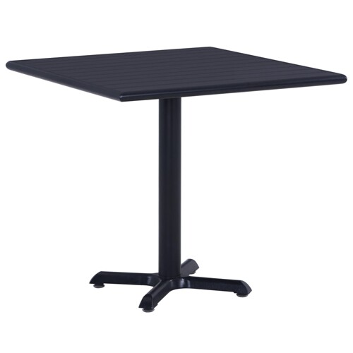 vidaXL Vrtni stol crni 80 x 80 x 75 cm