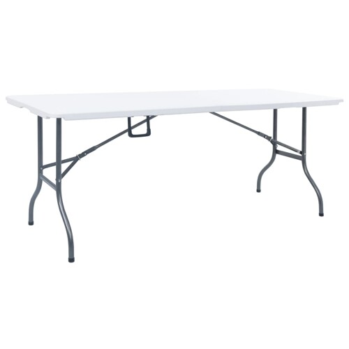 vidaXL Sklopivi vrtni stol bijeli 180 x 72 x 72 cm HDPE
